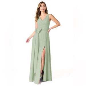 Azazie Bianca Dress - Color: Dusty Sage